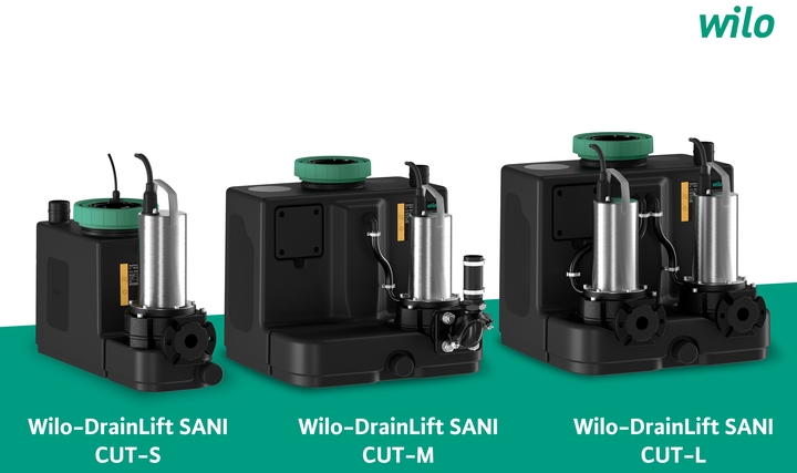 Wilo'nun Gelişmiş Ürünü DrainLift SANI CUT-S/M/L Serisi, Atıksu Sistemlerinde İnovatif Çözümler Sunuyor